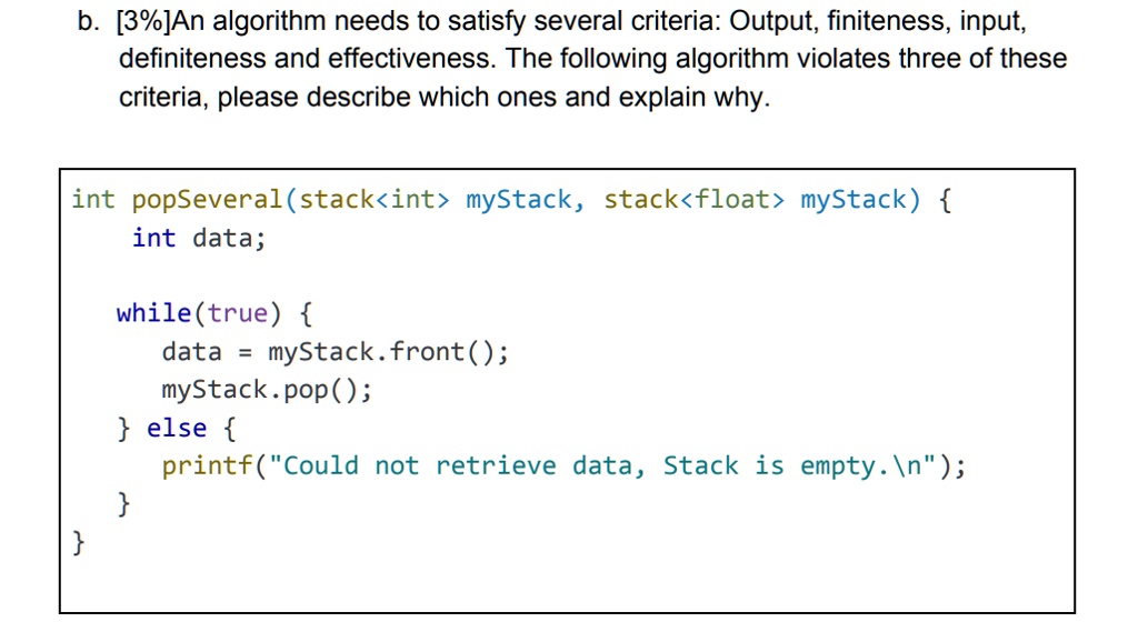 VIDEO solution: An algorithm needs to satisfy several criteria: output ...