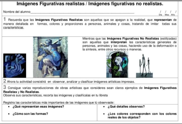 SOLVED: me pueden ayudar con la tarea Imágenes Figurativas realistas
