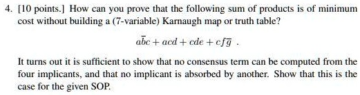 4. [10 points.] How can you prove that the following sum of...