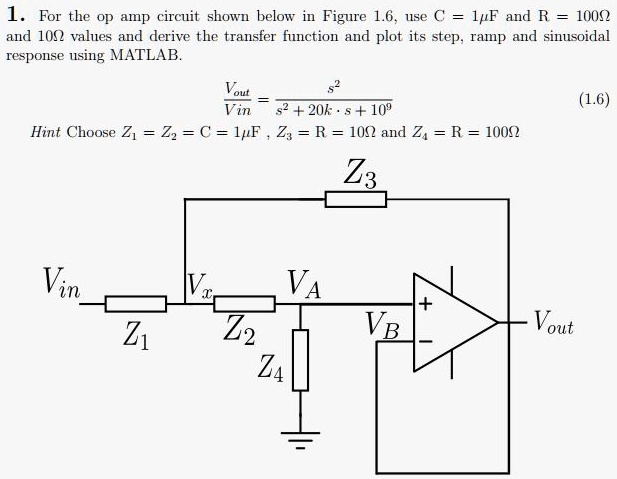 VIDEO solution: Please help me derive the transfer function and create ... image.