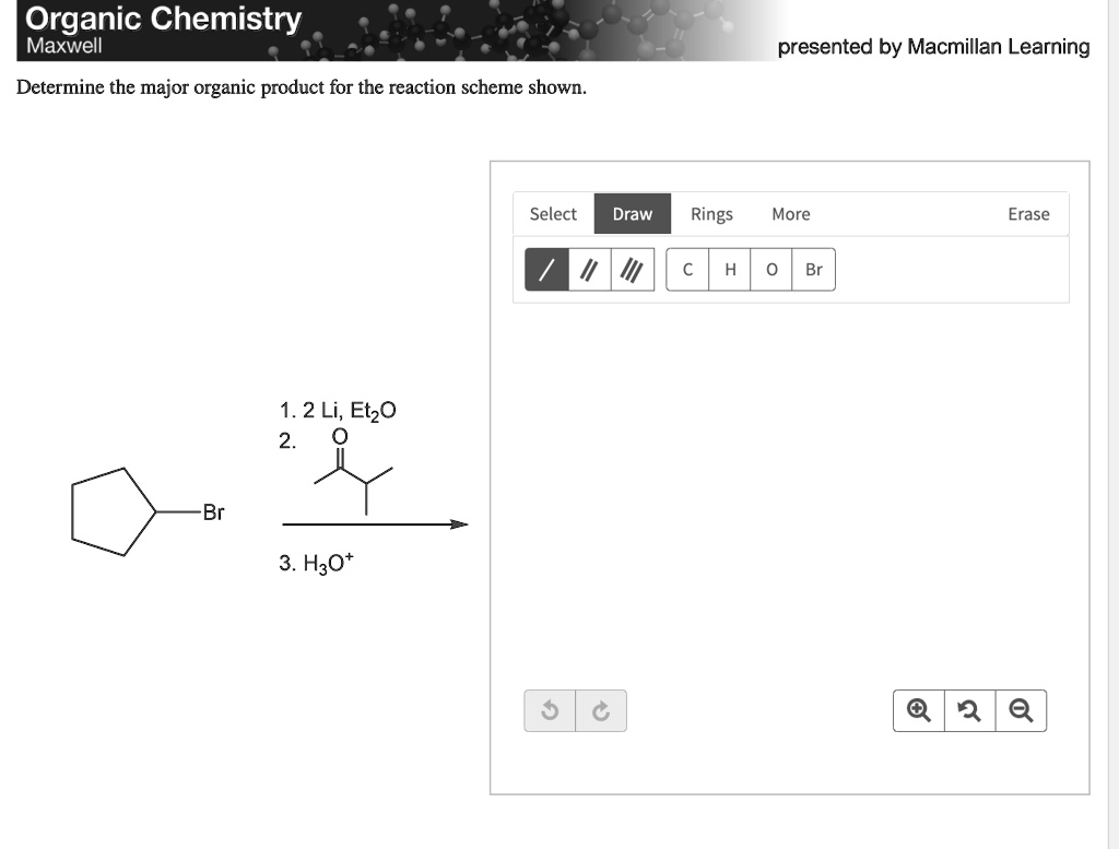 Determine The Major Organic Product For The Reaction Scheme Shown