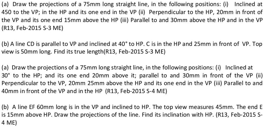 SOLVED Please solve on paper Page 6 a Draw the projections of