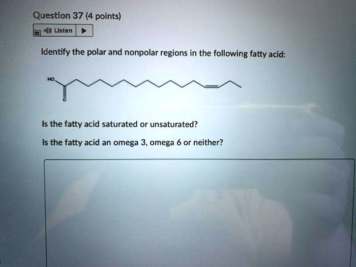 SOLVED Question 37 (4 points) Listen Identify the polar and nonpolar