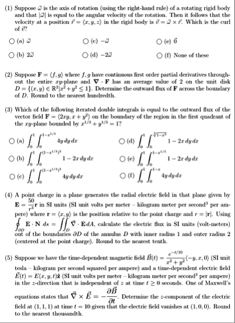 1 suppose vecomega is the axis of rotation using the right hand rule of a rotating rigid body and that vecomega is equal to the angular velocity of the rotation then it follows that the velo 19099