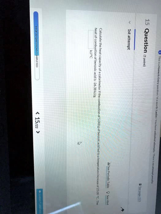 SOLVED ' Calculate the heat capacity of a calorimeter if the