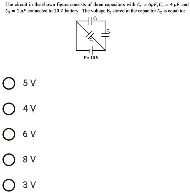 The circuit in the shown figure consists of three cap… - SolvedLib