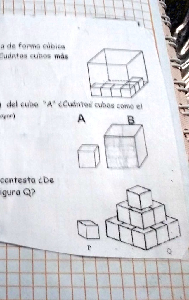 Solved Observa La Siguiente Figura Que Representa Una Caja De Forma C Bica Conteniendo Cubos