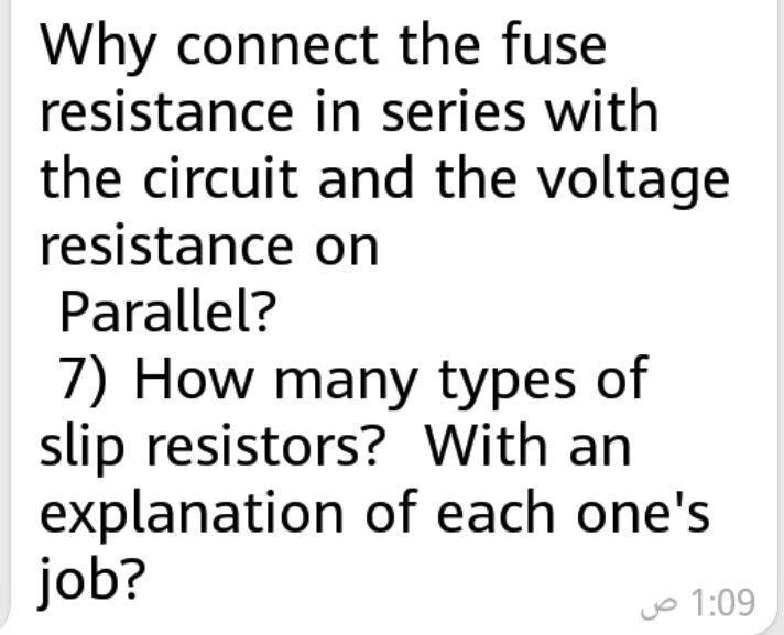 SOLVED Why connect the fuse resistance in series with the circuit and