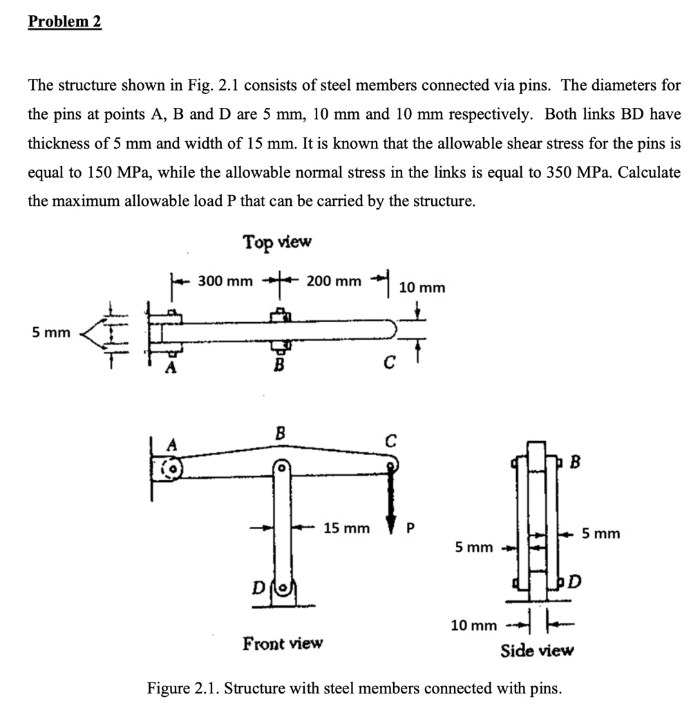 Problem 2 The structure shown in Fig. 2.1 consists of steel...