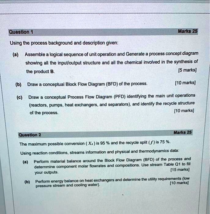SOLVED: Text: Question 1 Marks: 25 Using the process background and ...