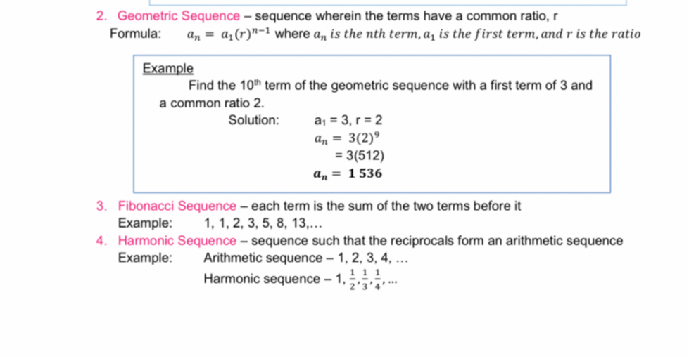 Solved Geometric Sequence