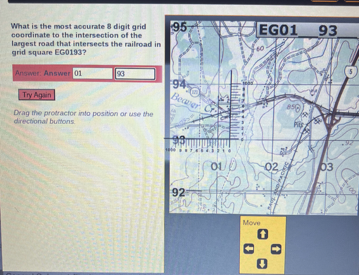 What is the most accurate 8 digit grid coordinate to the intersection
