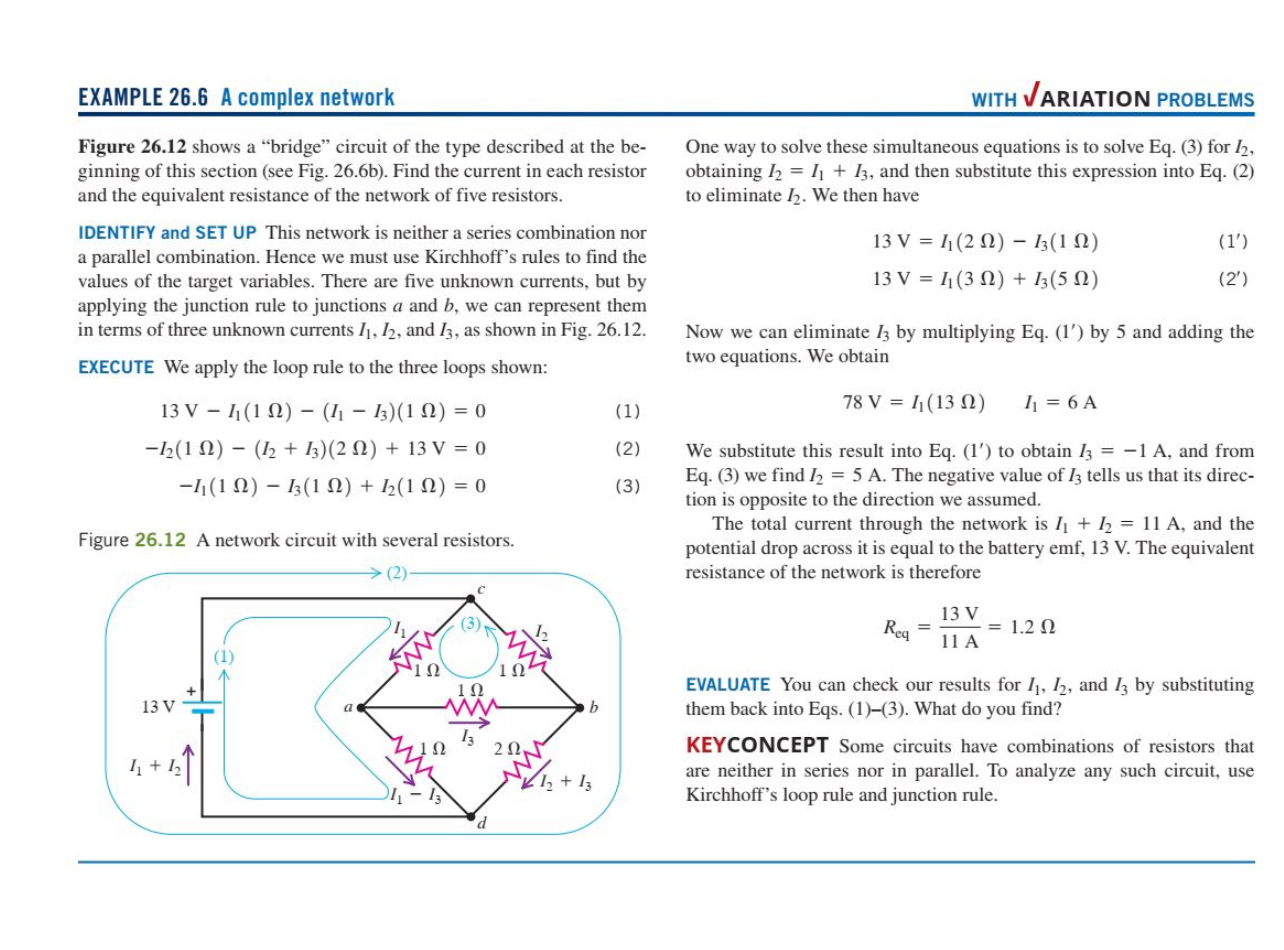 SOLVED: EXAMPLE 26.6 A Complex Network WITH √( ARIATION PROBLEMS ...