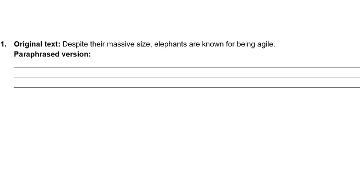 SOLVED: 1. Original text: Despite their massive size, elephants are ...