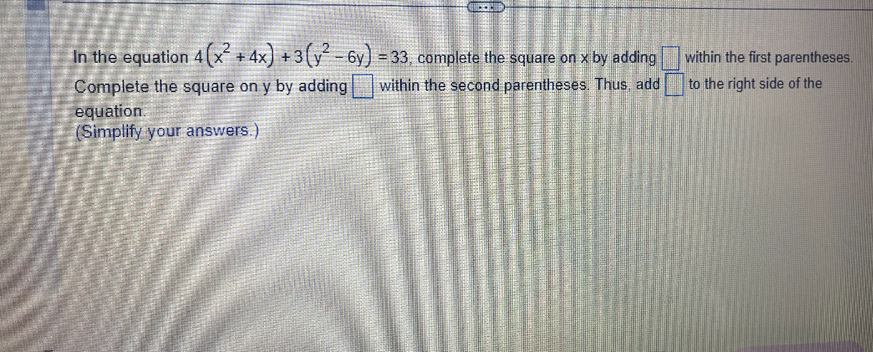 y x 2 4x 3 complete the square