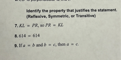 Reflexive Property Of Equality Diagram
