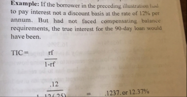 True Interest Example: If the borrower in the preceding illustration liud to pay ...