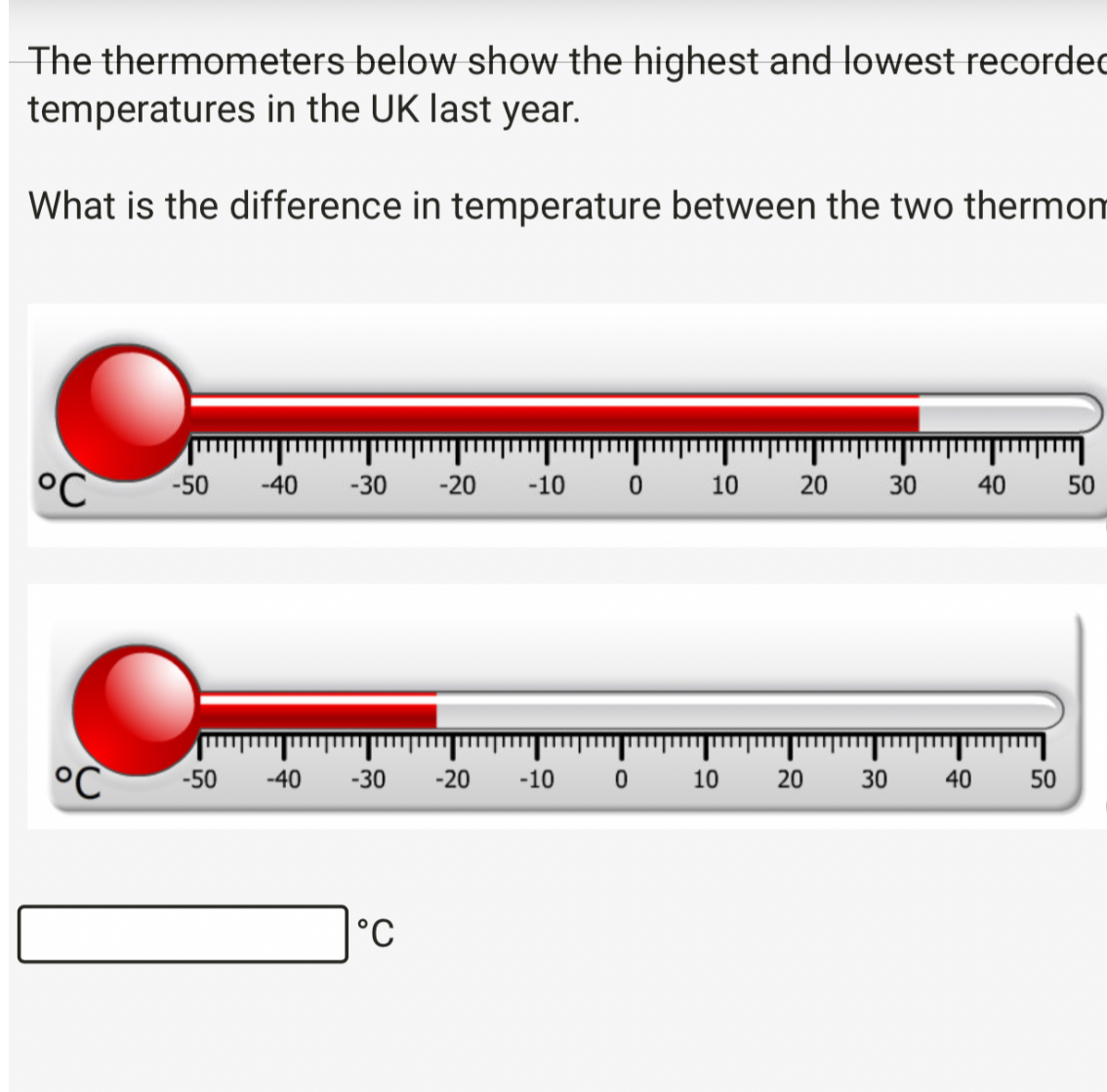 SOLVED: The Thermometers Below Show The Highest And Lowest Recordec ...