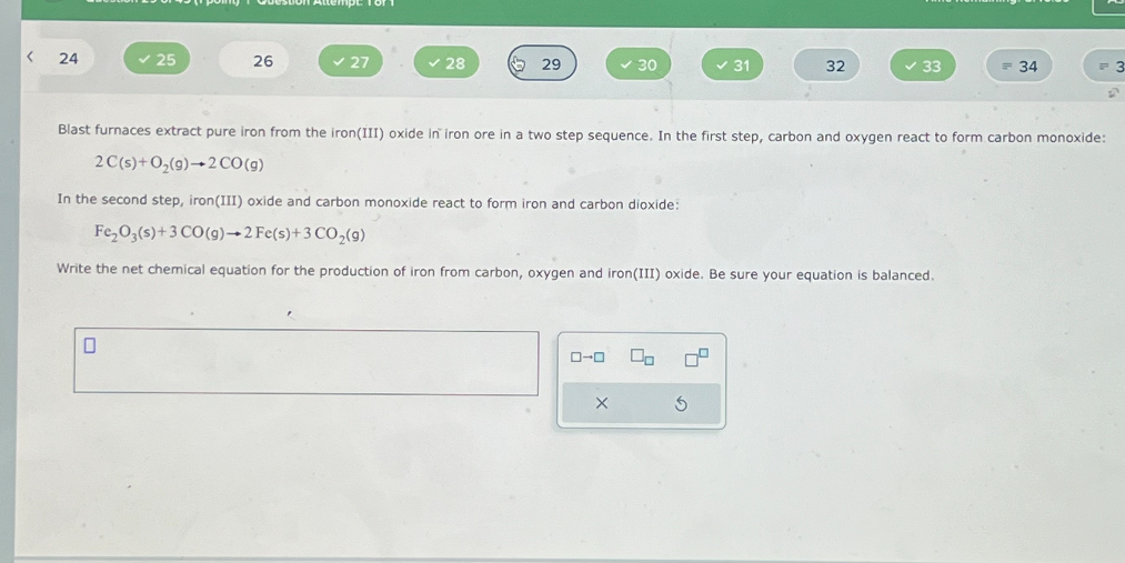 SOLVED 24 25 26 27 28 31 32 33 =34 =3 Blast furnaces extract pure iron