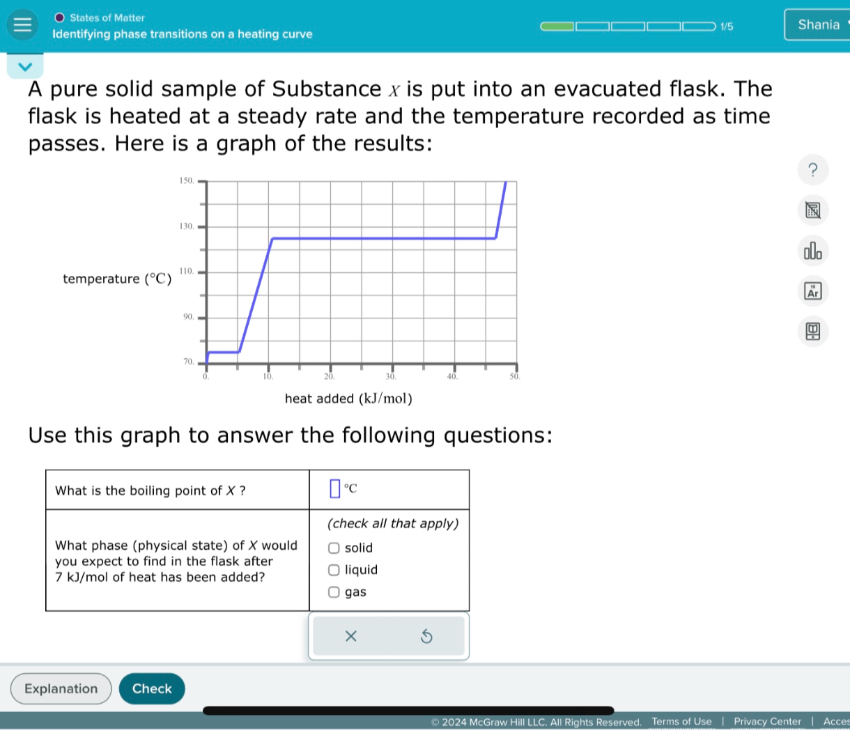 SOLVED: Identifying phase transitions on a heating curve Shania A pure ...