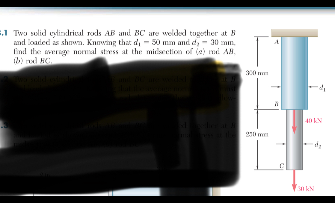 SOLVED: 1 Two Solid Cylindrical Rods A B And B C Are Welded Together At ...