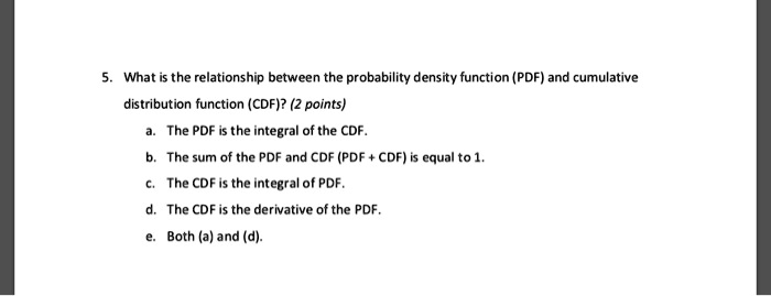 SOLVED: What is the relationship between the probability density ...