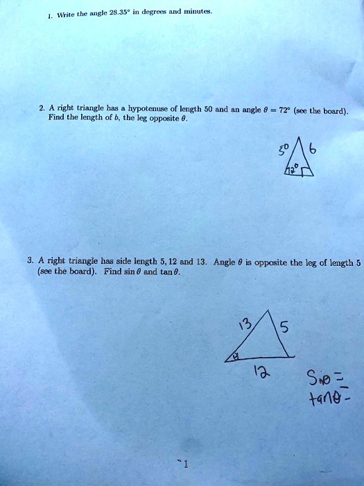 jgic 70a5 ccgrcc ittiis knty a right triangle has hypotenise length 50 and find the length of b the leg opposite angle 72 sle the board a right triangle has side length 512 and 13 angle sce  35927