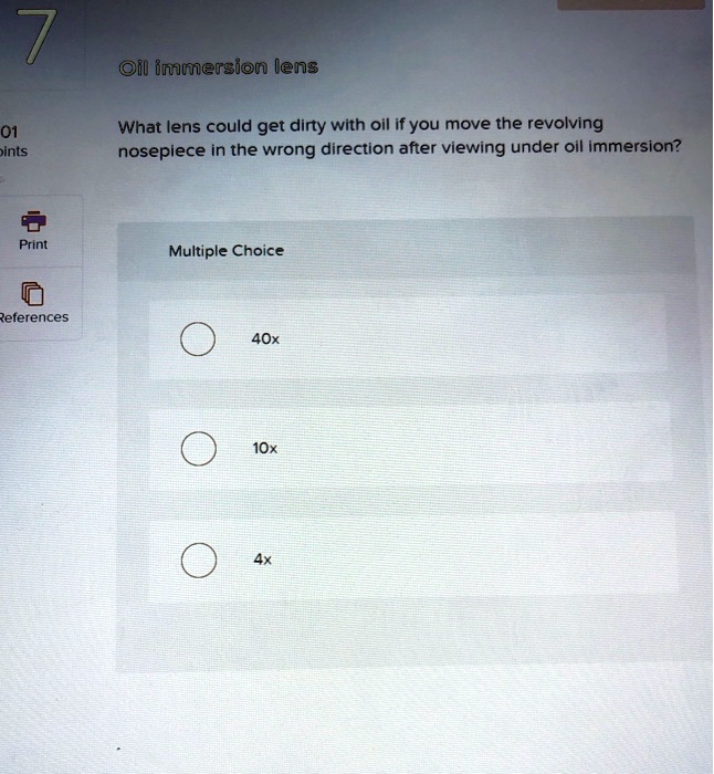 What lens could get dirty with oil if you move the revolving nosepiece