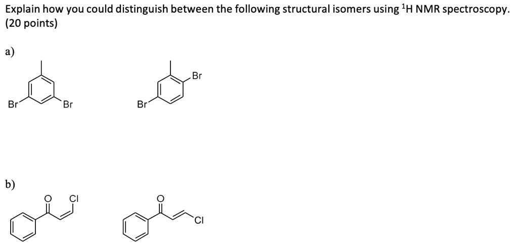Explain how you could distinguish between the following...