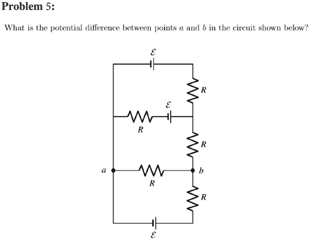 SOLVED:Problem 5: What Is The Potential Difference Between Points A And ...