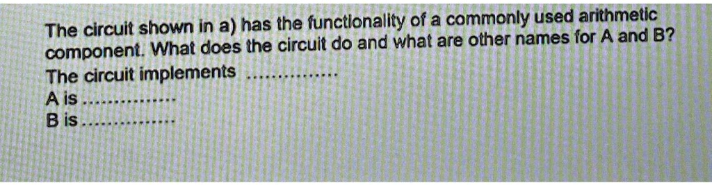 The circuit shown in a) has the functionality of a commonly used ...