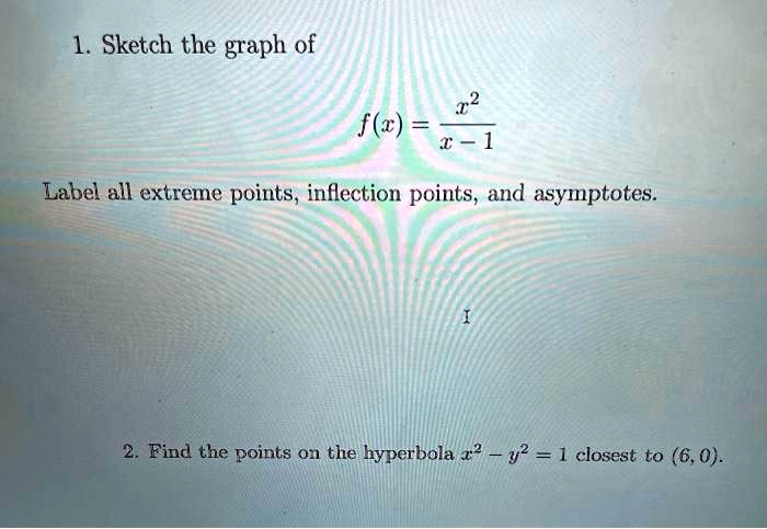 SOLVED:1. Sketch the graph of f(z) Label all extreme points, inflection ...