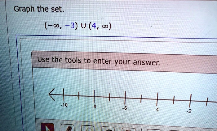 graph the set c 3 u 4 c use the tools to enter your answer 12592