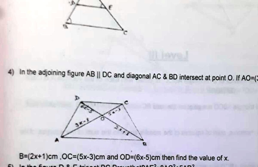 SOLVED: In The Adjoining Figure, AB Is Parallel To CD And Diagonal AC ...