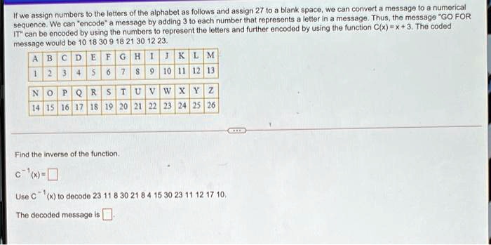SOLVED: Need answered ASAP PLEASE!!! If we assign numbers to the ...