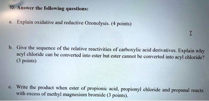 Reductive Questions 10. Answer the following questions: a. Explain oxidative and...