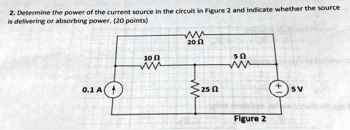 SOLVED: 2. Determine the power of the current source in the circuit in ...