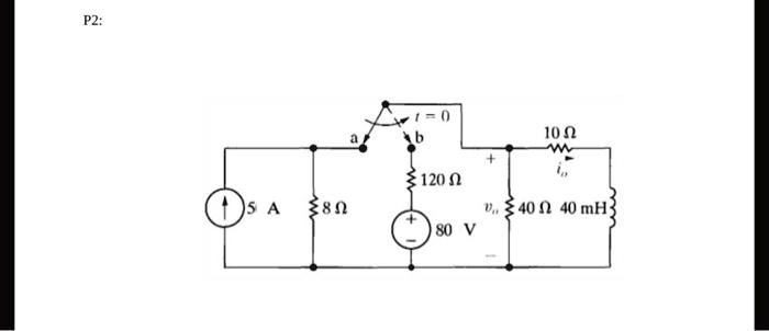 SOLVED: (a) Find the function that describes the current and voltage ...