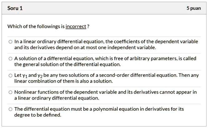 Solved 1. Which of the following is incorrect? (a) the