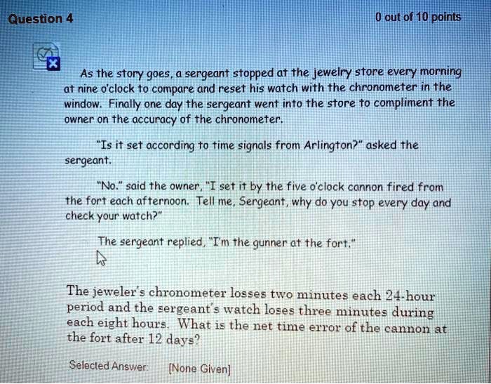 As the story goes, the sergeant stopped at the jewelry store every