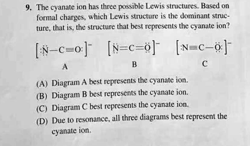 cyanate ion lewis structure