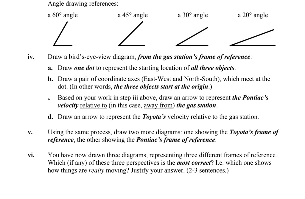 SOLVED: Angle drawing references: a 609 angle 450 angle a 309 angle a ...