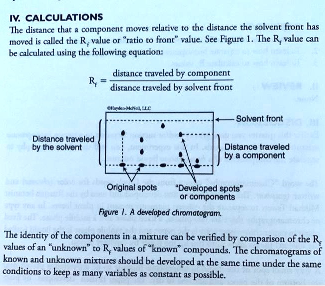 SOLVED IV CALCULATIONS The distance that a component moves relative