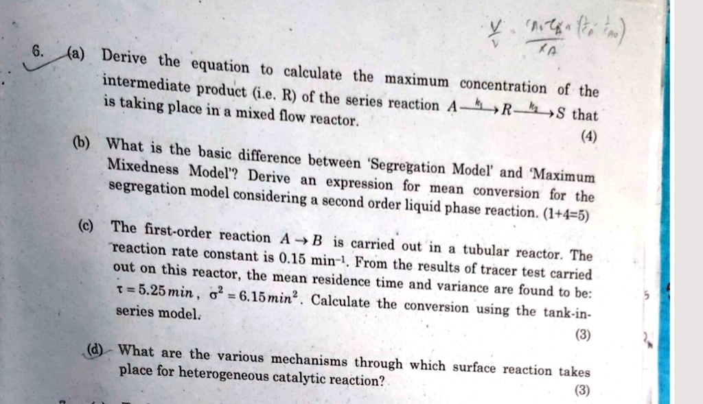 [GET ANSWER] 6. (a) Derive the equation to calculate the maximum ...