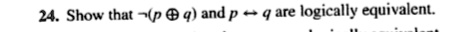 24 show that p 4 and p are logically equivalent 99392