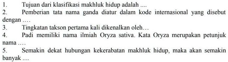 Solved Bantuin Dong Jgn Ngasal Kalo Ngasal Auto Report Tujuan Dari Klasifikasi Makhluk Hidup