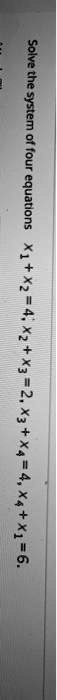 solve the system of four equations 1 16939