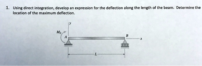 [GET ANSWER] 1. Using direct integration, develop an expression for the ...