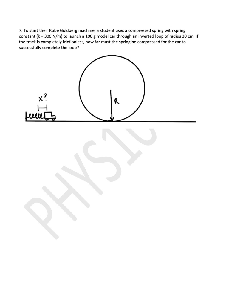 Spring Witj Inverted Loop 7 to start their rube goldberg machine student uses compressed spring ...