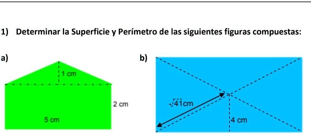 superficie de figuras compuestas